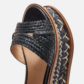 SANDALS - HESTER sandals, black raffia || OUTLET - HESTERBLKRFFM350 - Clergerie Paris - USA