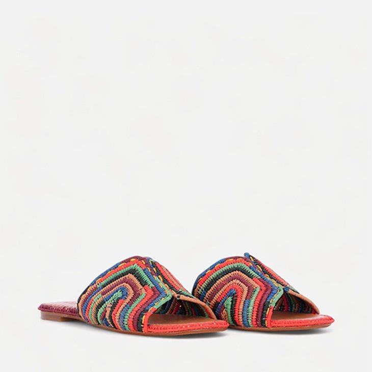 SANDALS - INENI, multicolor raffia - Clergerie Paris - USA