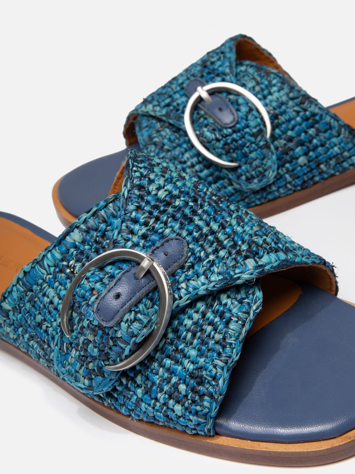 SANDALS - IRME, azure raffia - Clergerie Paris - USA