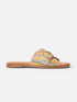 SANDALS - IRME, pastel mix raffia - Clergerie Paris - USA