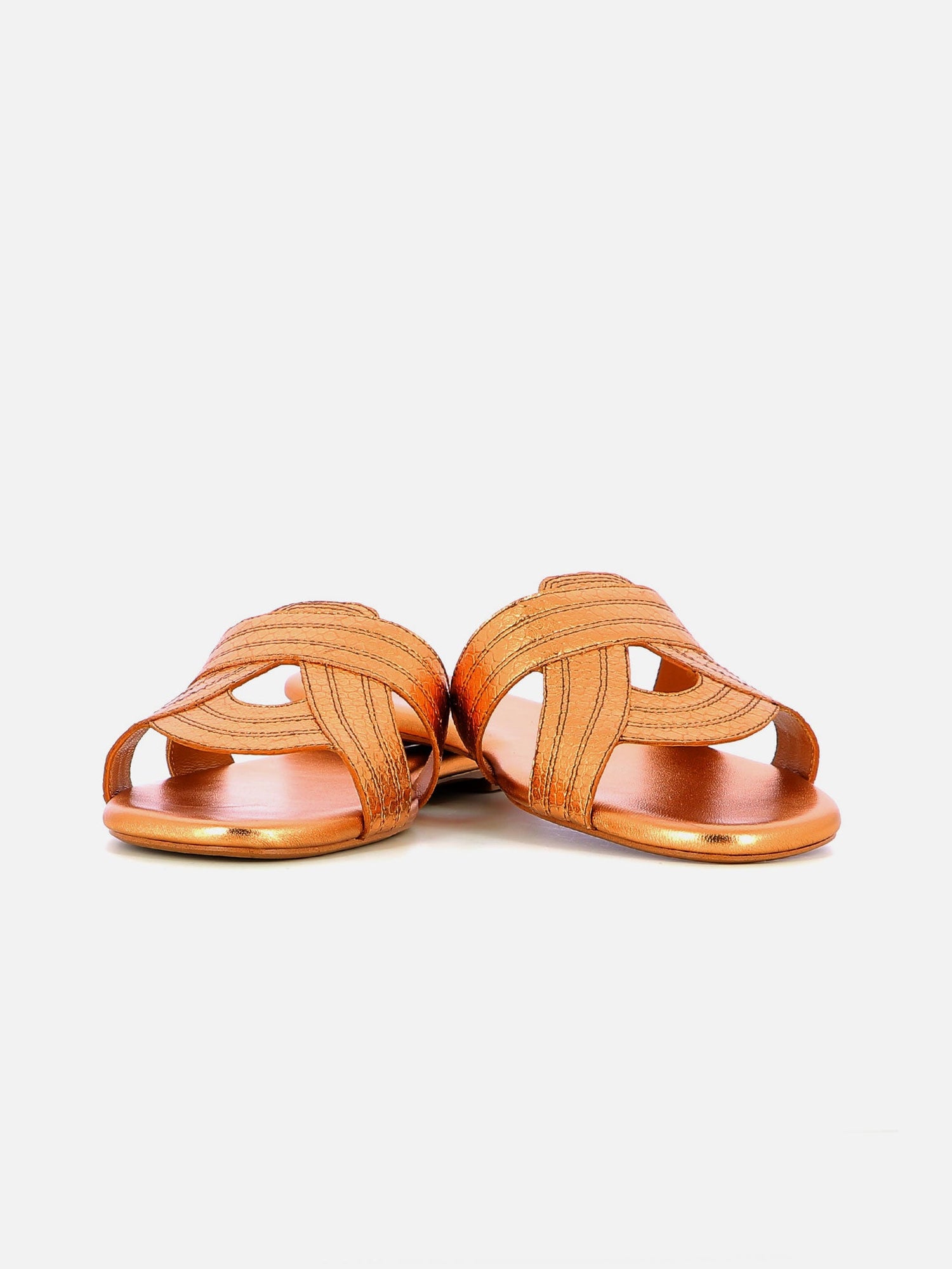 SANDALS - IVORY, desert metallic snake effet - Clergerie Paris - USA