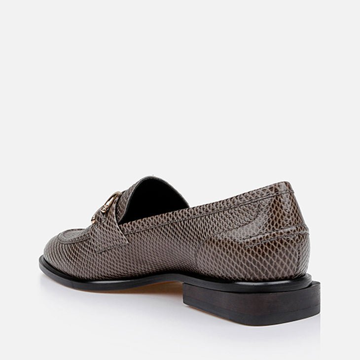 LOAFERS - JAEL, snake - effect stone - Clergerie Paris - USA