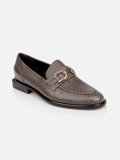 LOAFERS - JAEL, snake - effect stone - Clergerie Paris - USA