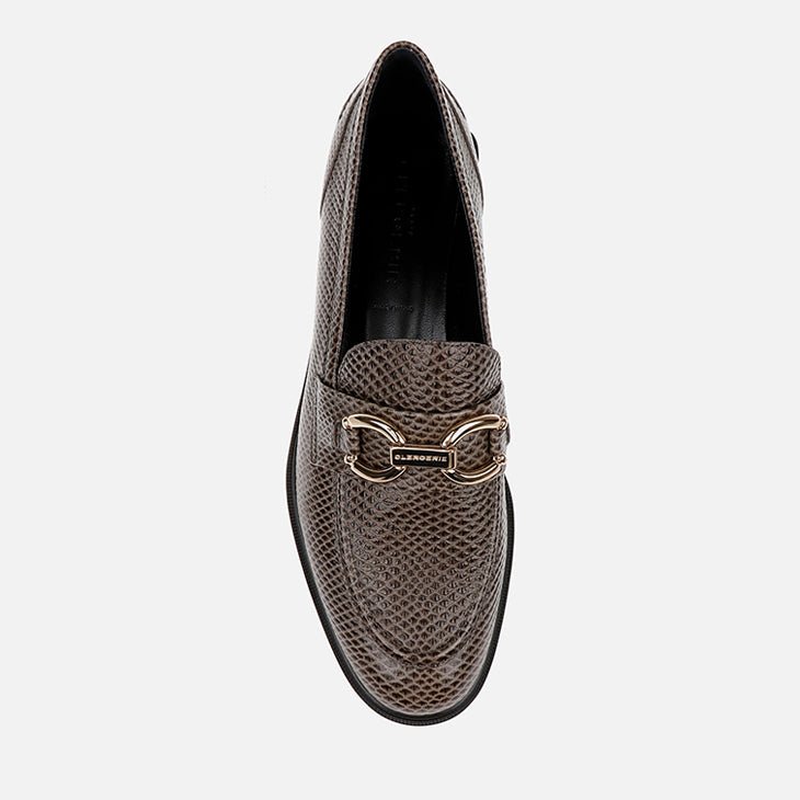 LOAFERS - JAEL, snake - effect stone - Clergerie Paris - USA