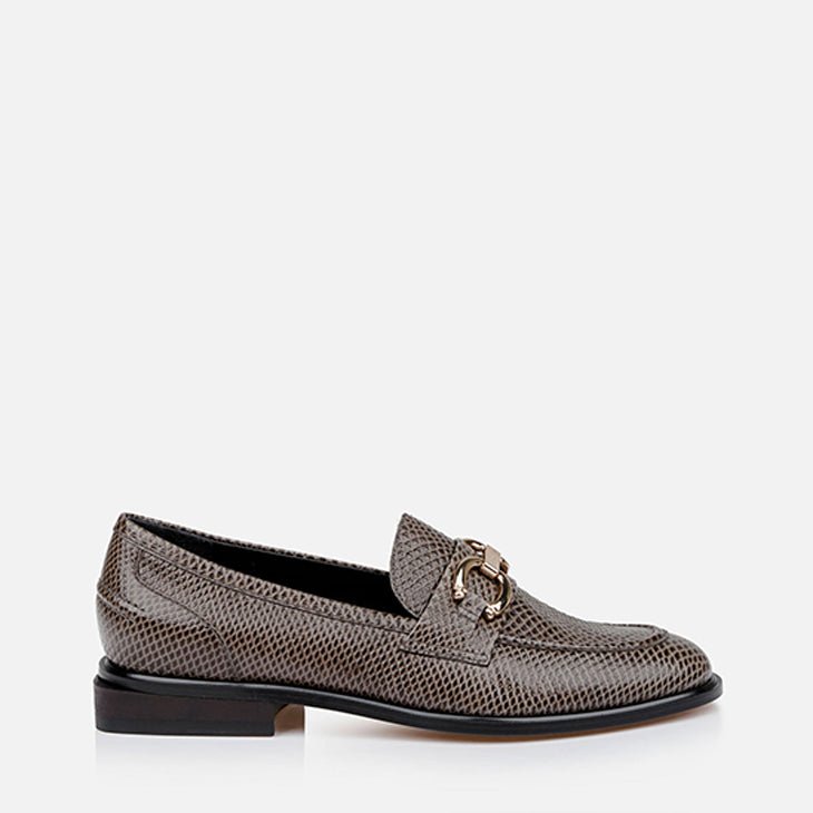 LOAFERS - JAEL, snake - effect stone - Clergerie Paris - USA