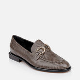 LOAFERS - JAEL, snake - effect stone - Clergerie Paris - USA