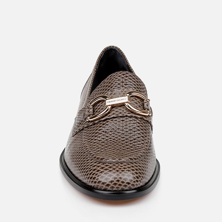 LOAFERS - JAEL, snake - effect stone - Clergerie Paris - USA