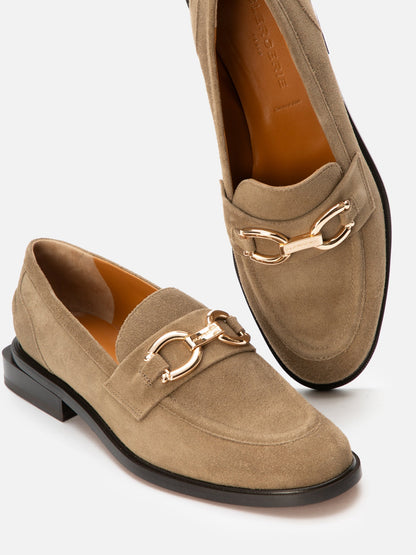 LOAFERS - JAEL, suede gobi - Clergerie Paris - USA