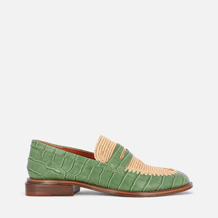 LOAFERS - JAMBO, crocodile effect - Clergerie Paris - USA