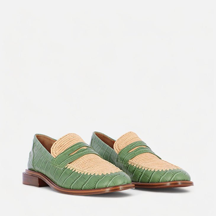 LOAFERS - JAMBO, crocodile effect - Clergerie Paris - USA