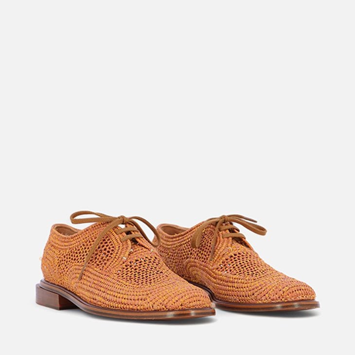 DERBIES - JAPAILLE, brown &amp; golden - Clergerie Paris - USA