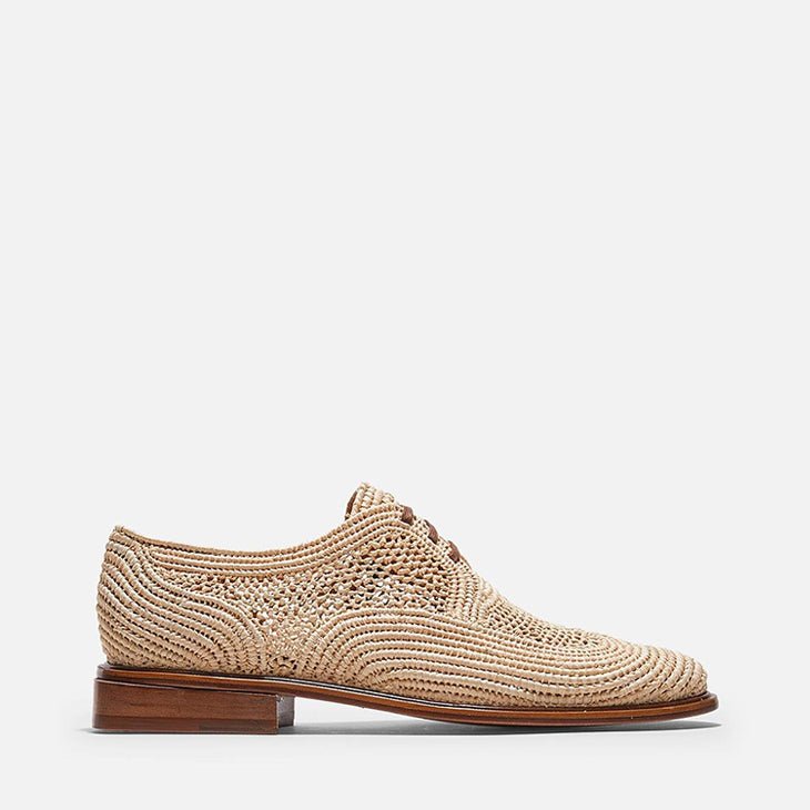 DERBIES - JAPAILLE, natural raffia - Clergerie Paris - USA