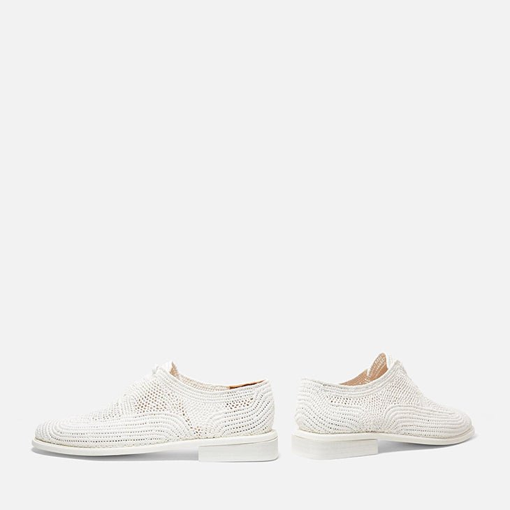 DERBIES - JAPAILLE, white raffia || OUTLET - Clergerie Paris - USA