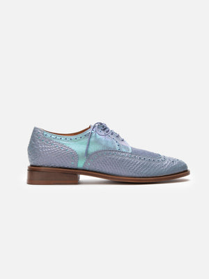 DERBIES - JENSEN, azure snake effect - Clergerie Paris - USA