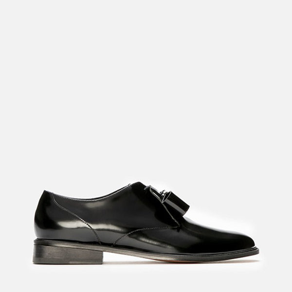 CARVEN Robert Clergerie ローファー ROBERT CLERGERIE France Black Leather Loafer,Gold Trim