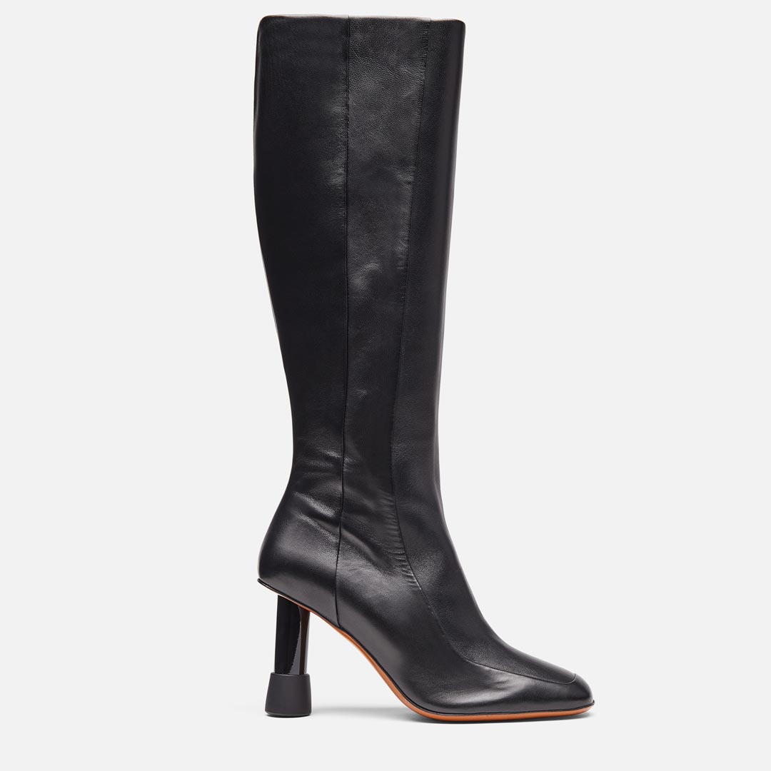 HIGH BOOTS - KARL boots, lambskin black - KARLBLKNAPM350 - Clergerie Paris - USA