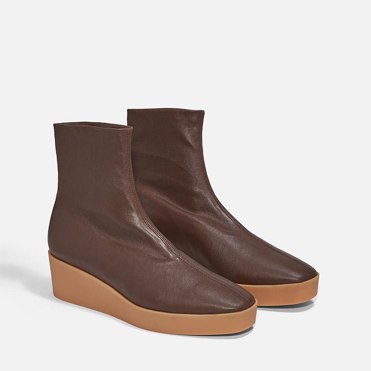 ANKLE BOOTS - LEXA, brown stretch || OUTLET - Clergerie Paris - USA