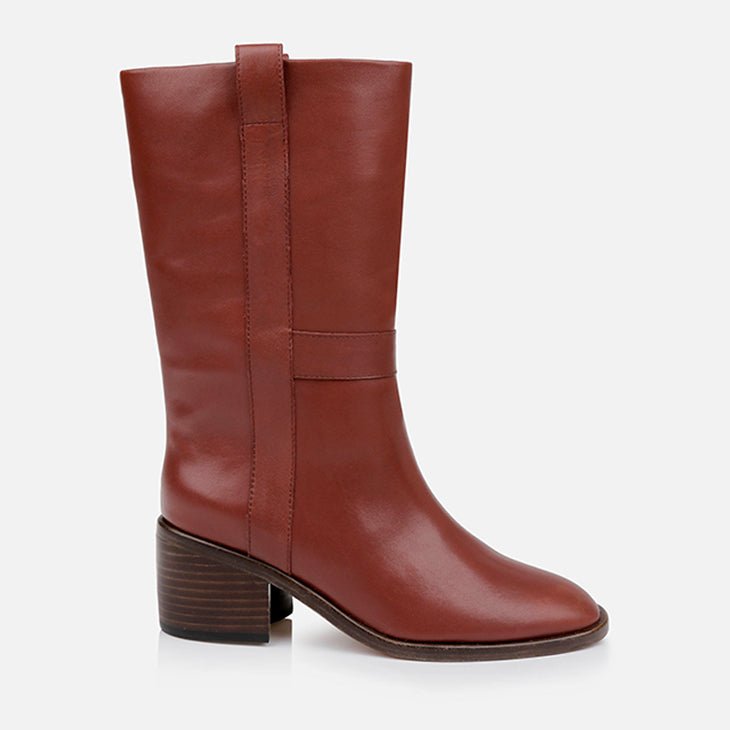 HIGH BOOTS - LIDA, garnet - Clergerie Paris - USA