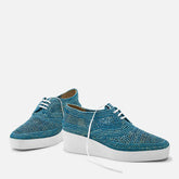 DERBIES - LISA, light blue raffia || OUTLET - Clergerie Paris - USA