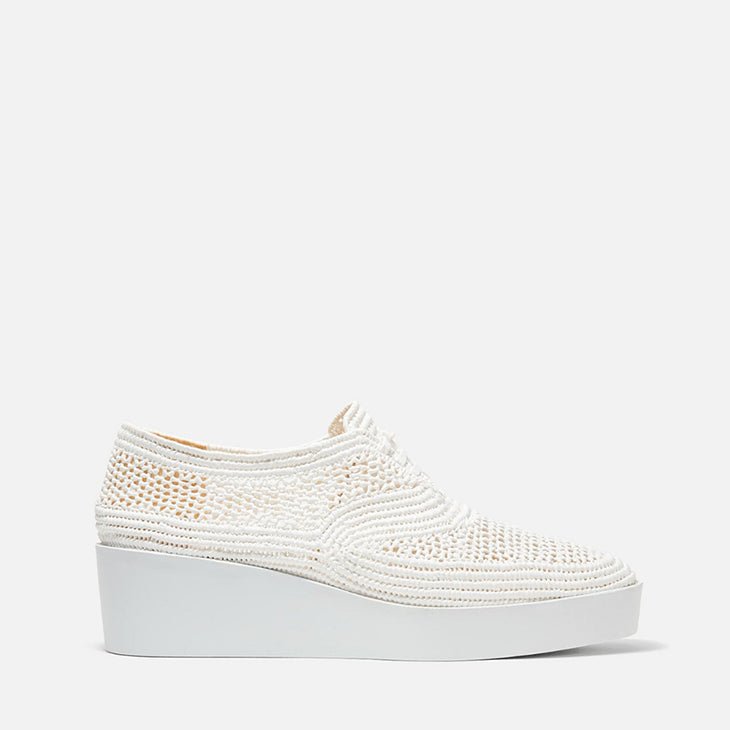 DERBIES - LISA, white raffia || OUTLET - Clergerie Paris - USA