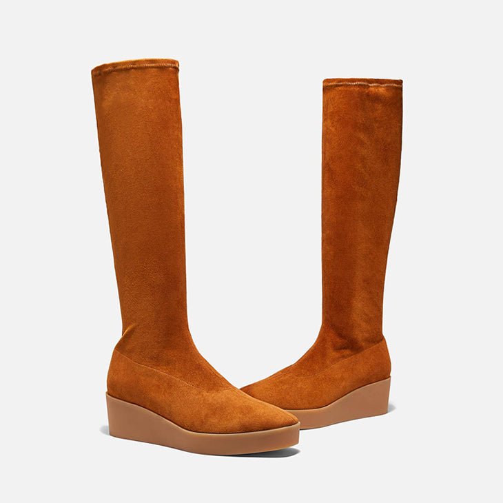 HIGH BOOTS - LOANE, suede rust || OUTLET - Clergerie Paris - USA