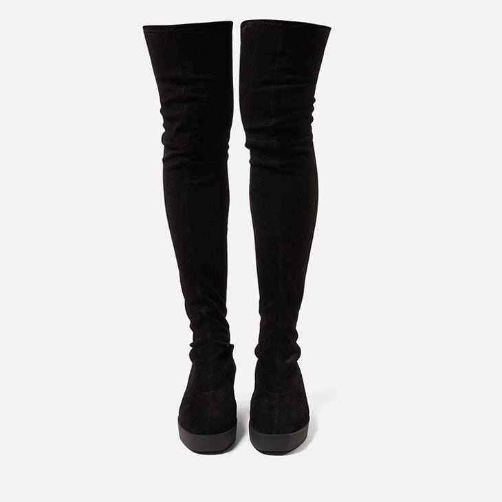 HIGH BOOTS - LORNA, suede black - Clergerie Paris - USA