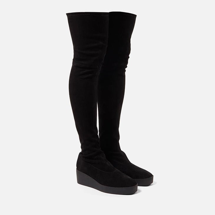 HIGH BOOTS - LORNA, suede black - Clergerie Paris - USA