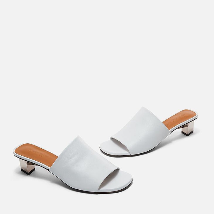 MULES - LYNA, white - Clergerie Paris - USA