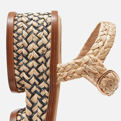 SANDALS - MICHEAL sandals, natural raffia || OUTLET - MICHAELNATRFIM350 - Clergerie Paris - USA