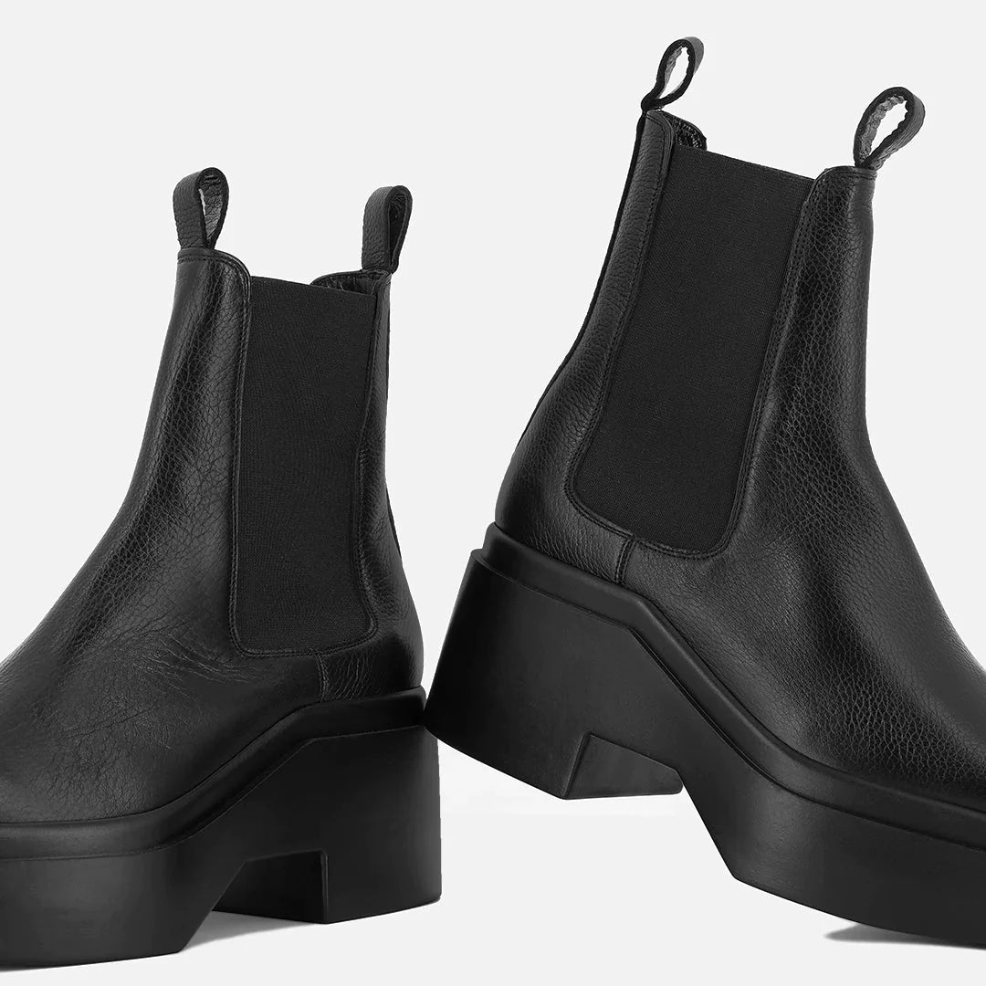 ANKLE BOOTS - NAFY ankle boots, grained leather black || OUTLET - NAFYBLKTUMM340 - Clergerie Paris - USA