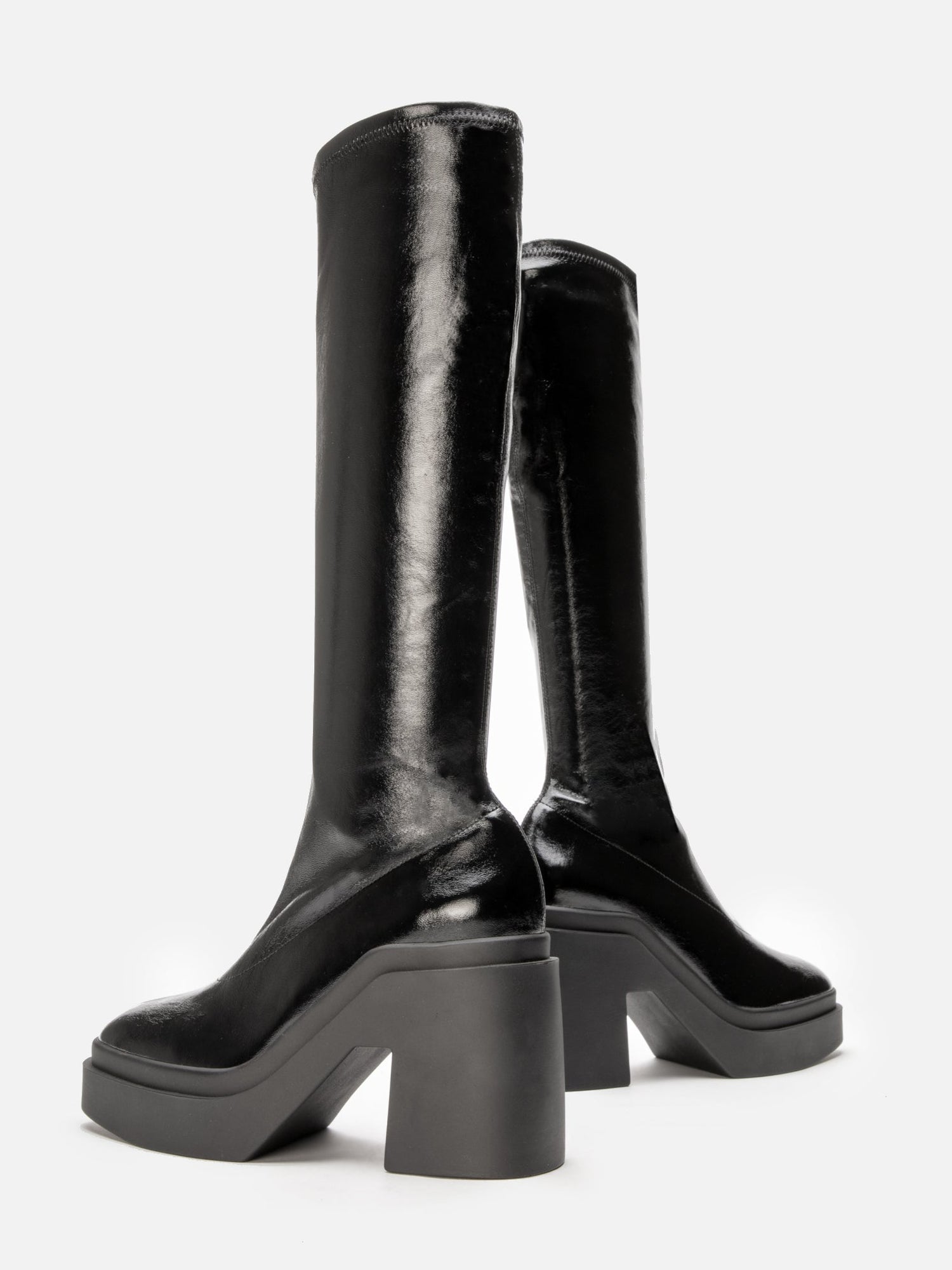 HIGH BOOTS - NALINI, naplak stretch black - Clergerie Paris - USA