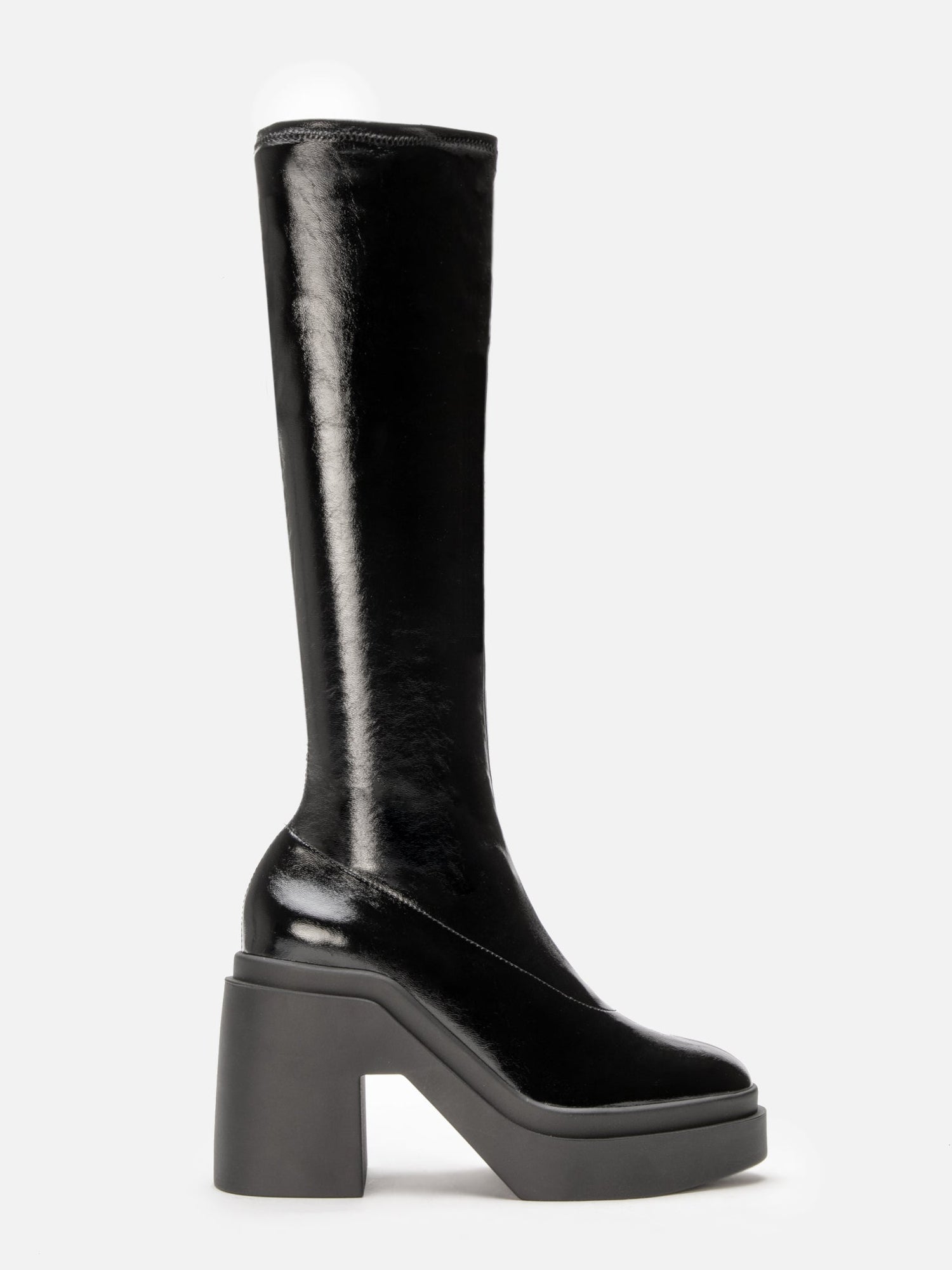 HIGH BOOTS - NALINI, naplak stretch black - Clergerie Paris - USA