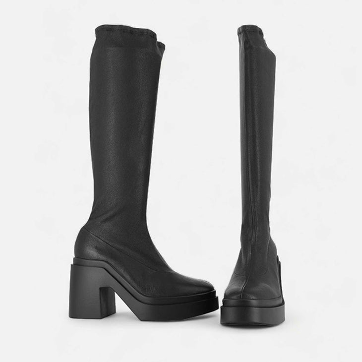 HIGH BOOTS - NALINI, stretch black - Clergerie Paris - USA