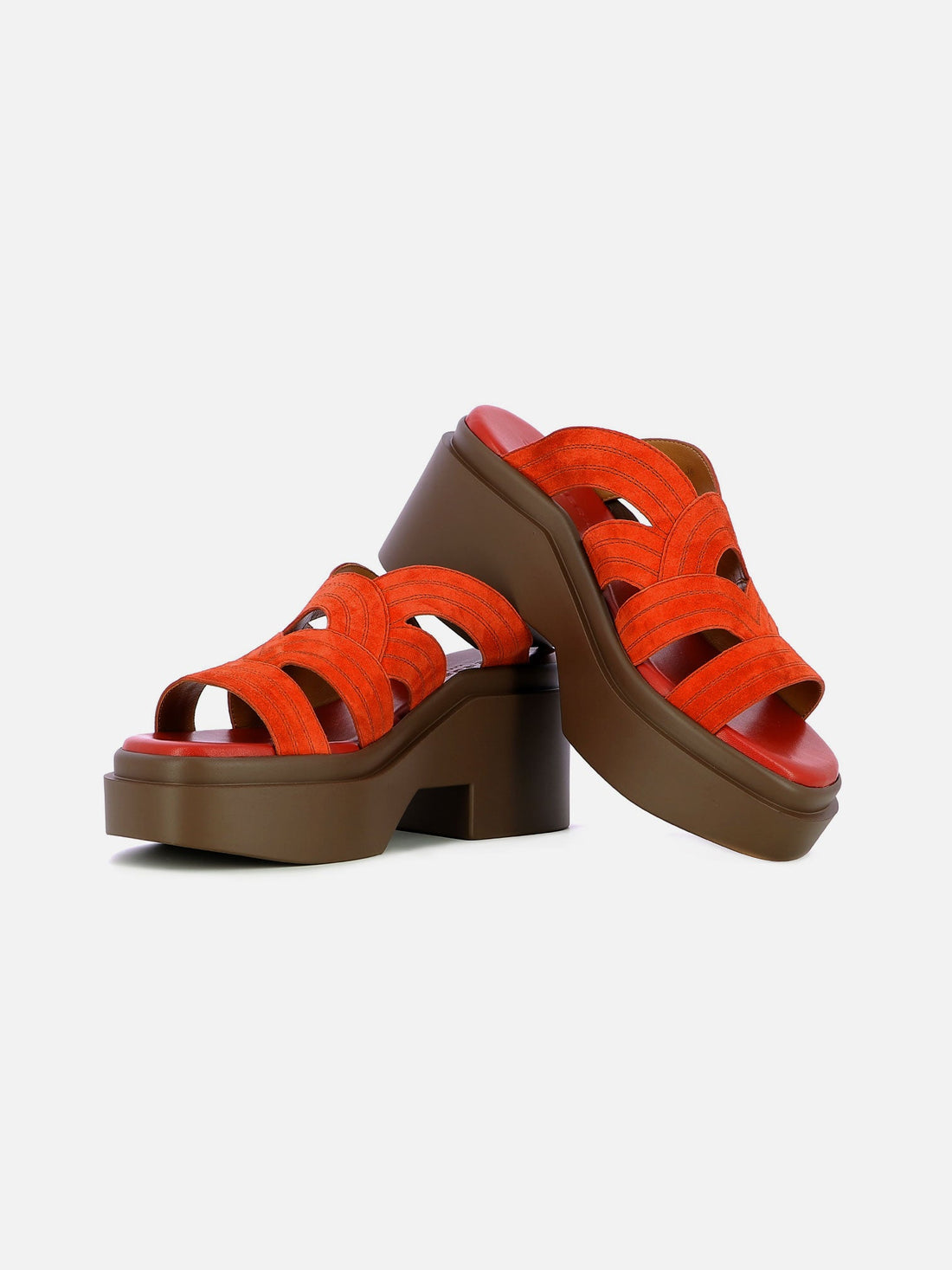 SANDALS - NEJI, jaspe suede - Clergerie Paris - USA