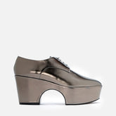 DERBIES - NELA, gloss metallic gobi - Clergerie Paris - USA