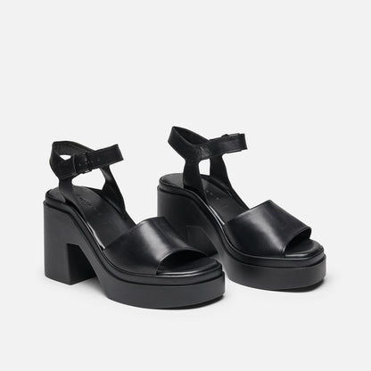 SANDALS - NELIO sandals, black smooth calfskin - NELIOBLKLCAM350 - Clergerie Paris - USA