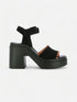 SANDALS - NELIO sandals, suede goatskin black - NELIOSRBACSDEM350 - Clergerie Paris - USA