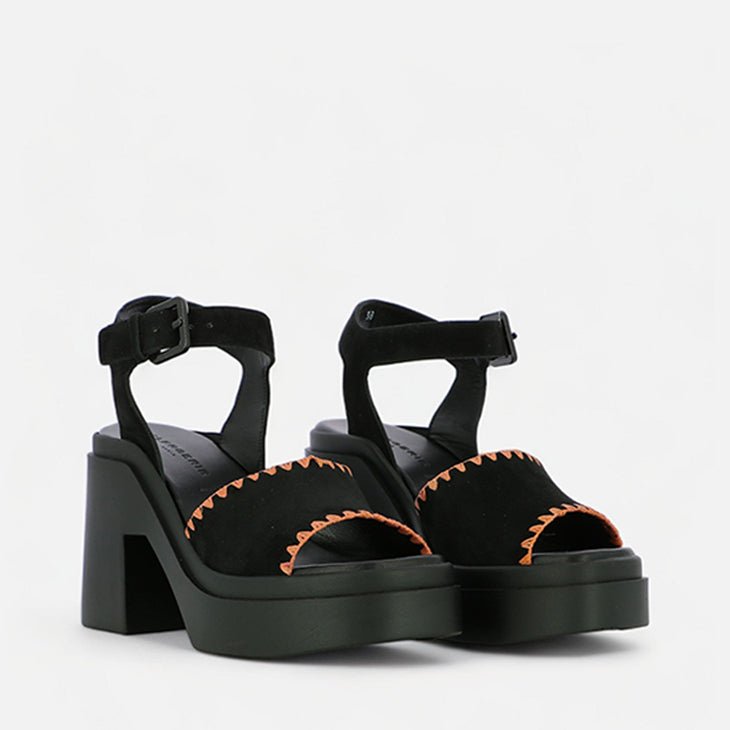 SANDALS - NELIO, suede black - Clergerie Paris - USA