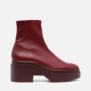 ANKLE BOOTS - NELLE, stretch garnet - Clergerie Paris - USA