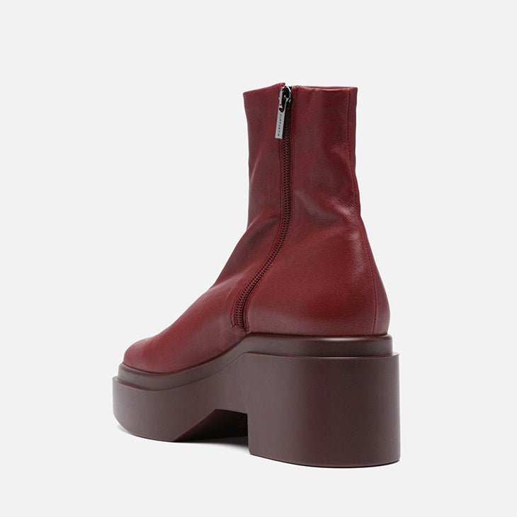 ANKLE BOOTS - NELLE, stretch garnet - Clergerie Paris - USA