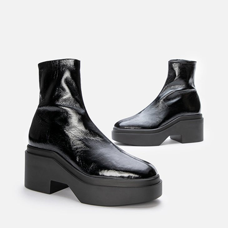 ANKLE BOOTS - NELLE, stretch naplak black - Clergerie Paris - USA