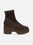 ANKLE BOOTS - NELLE, suede stretch brown - Clergerie Paris - USA