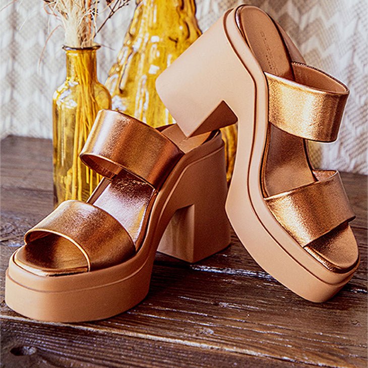 SANDALS - NEXT, metallic brown - Clergerie Paris - USA