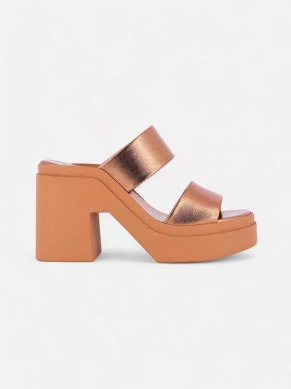 NEXT sandals, metallic lambskin brown – Clergerie Paris - USA