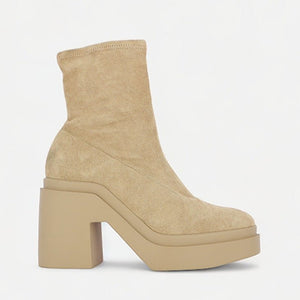 ANKLE BOOTS - NINA, suede beige - Clergerie Paris - USA