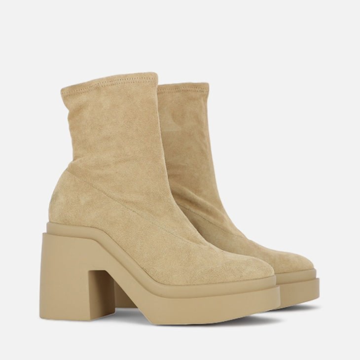 ANKLE BOOTS - NINA, suede beige - Clergerie Paris - USA