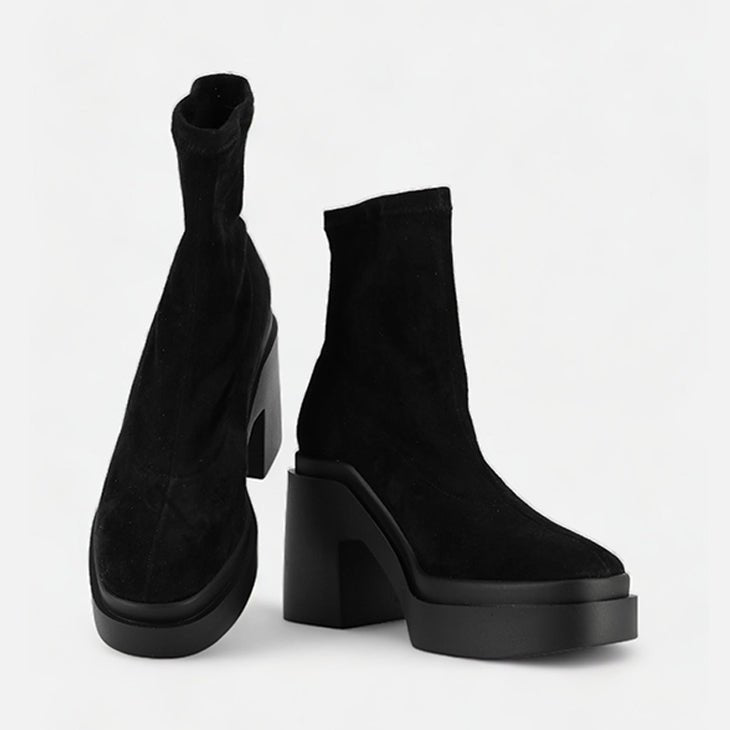 ANKLE BOOTS - NINA, suede black - Clergerie Paris - USA