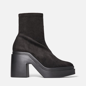 ANKLE BOOTS - NINA, suede black with zip - Clergerie Paris - USA