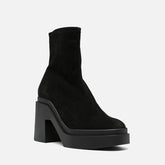 ANKLE BOOTS - NINA, suede stretch black - Clergerie Paris - USA