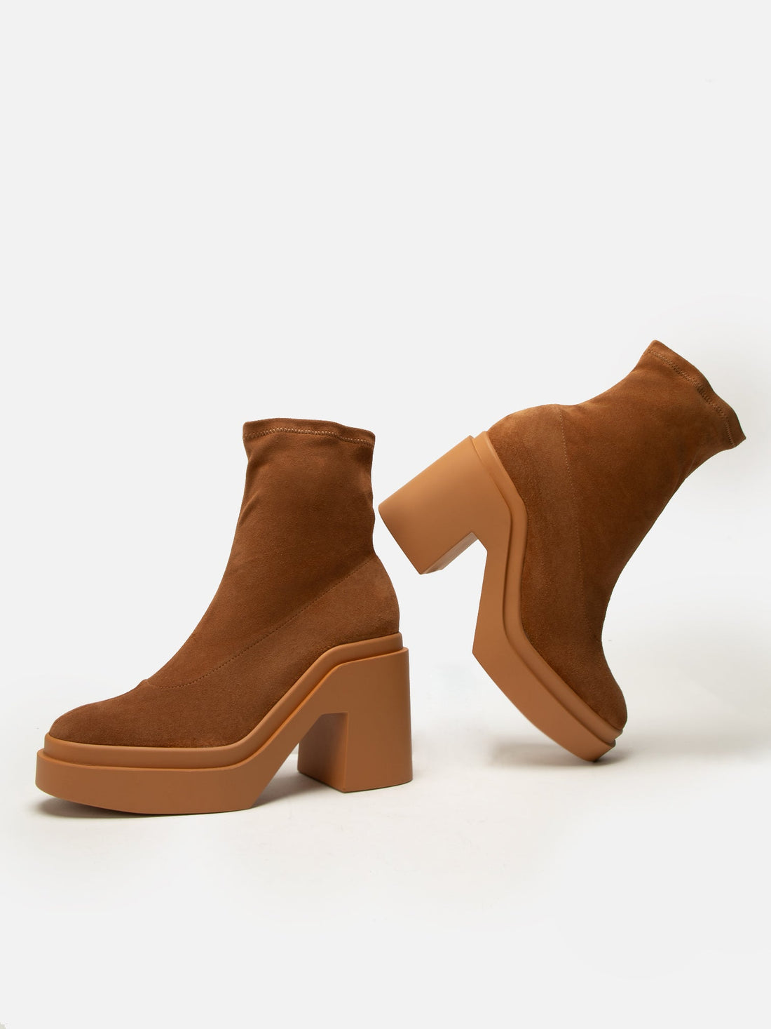 ANKLE BOOTS - NINA, suede stretch brown - Clergerie Paris - USA
